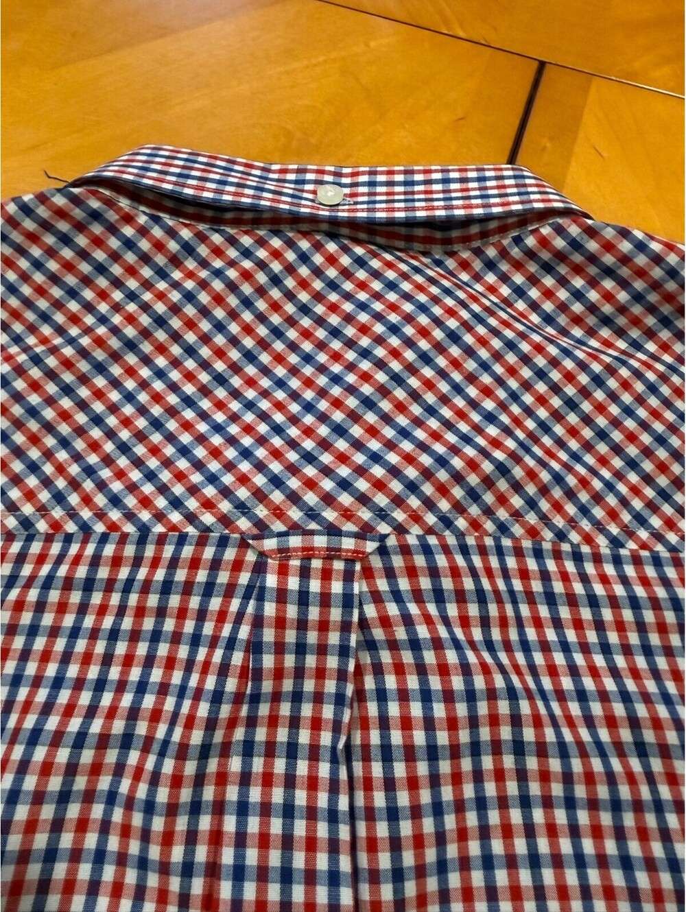 Ben Sherman Union Fit Shirt Mens XXL Red Blue Gingham Long Sleeve - Picture 3 of 8